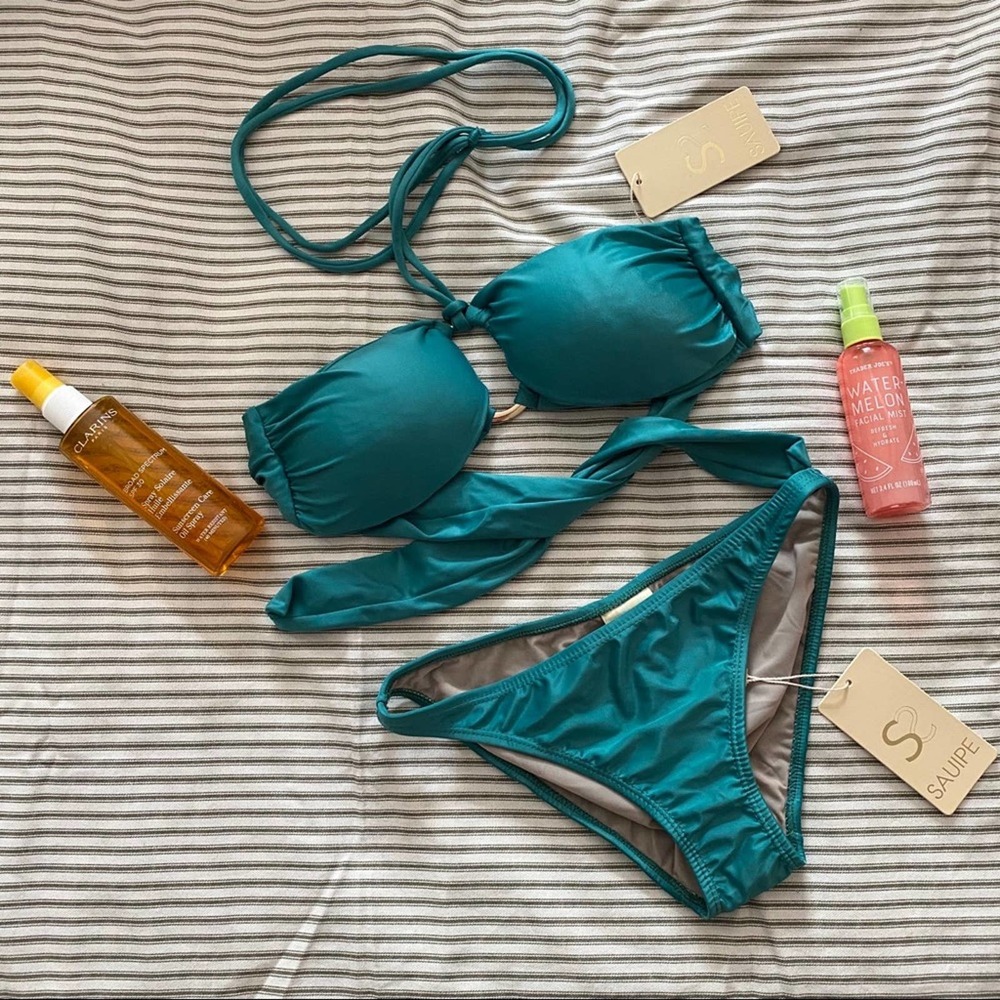 Sauipe Helena Green Top Bikini Swimsuit